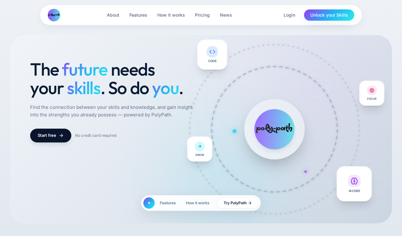 PolyPath cognitive skill mapping app preview